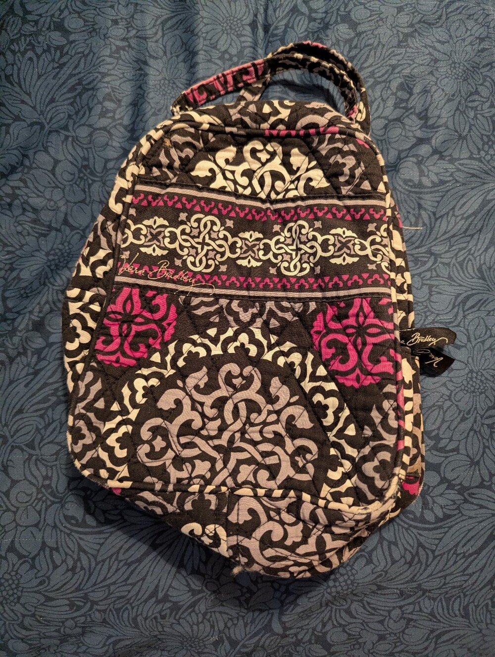 Vera Bradley Pink & Black Quilted Lunch bag
